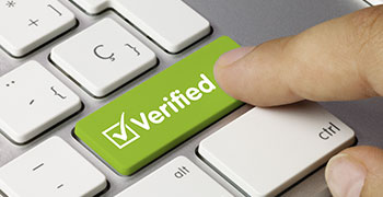 Customer clicking the verified button